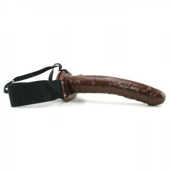 Fetish Fantasy 10" Chocolate Dream Vibrating Hollow Strap On