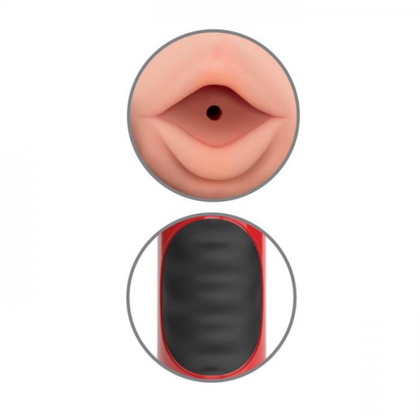 Mega Grip Squeezable Vibrating Mouth Stroker