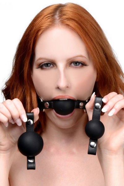 Strict Faux Leather Gag Set with 3 Graduated Silicone Balls