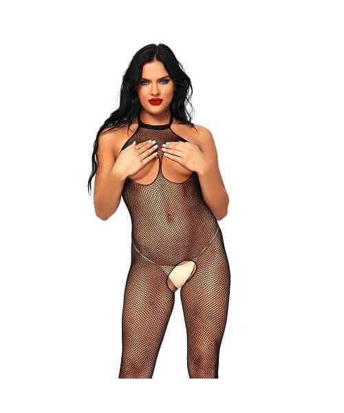 Leg Avenue Fishnet Halter Bodystocking — image 4 of 7
