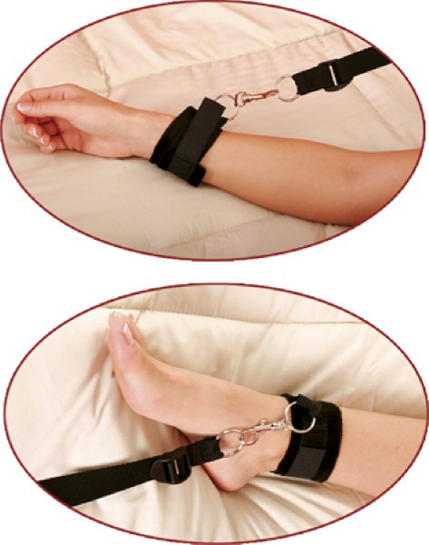 Pipedream Fetish Bed Restraint Bondage Kit with Cuffs