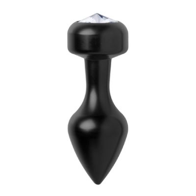 Spade Petite Jewel Aluminum Anal Plug Black