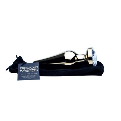 Precious Metals Medium Gold Smooth Anal Plug