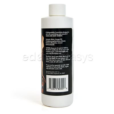 Liquid latex body wash