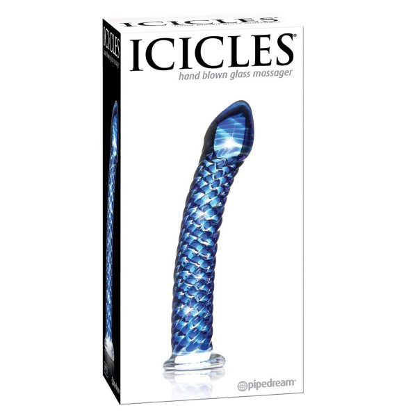 Icicles No. 29 Hand Blown Glass - Clear w/Ridges — image 4 of 4