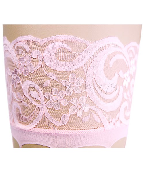 Lace top fence net stockings