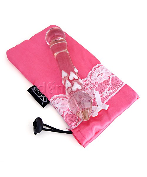 Glass wand with hearts