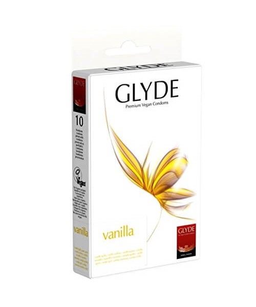 Glyde Ultra Vanilla Flavour Vegan Condoms 10 Pack