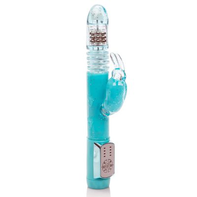 California Exotic Thrusting Rotating Beaded 10 2 Rabbit Vibrator