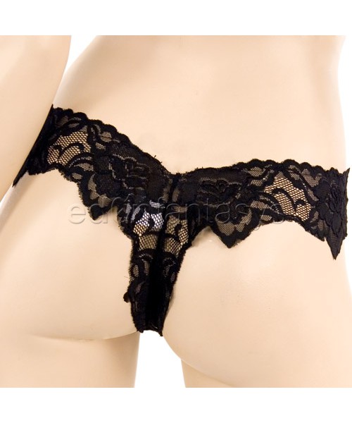 Lace halter top with thong