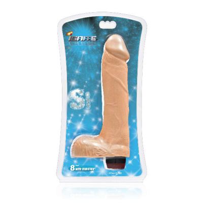Cock w Balls w Vibration 8in Vanilla