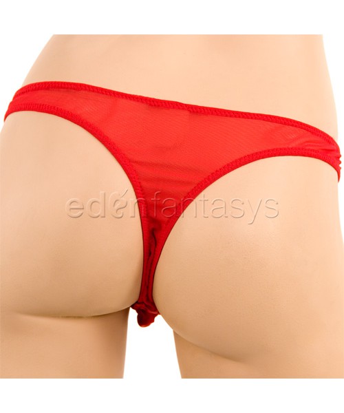 V-cut lace thong