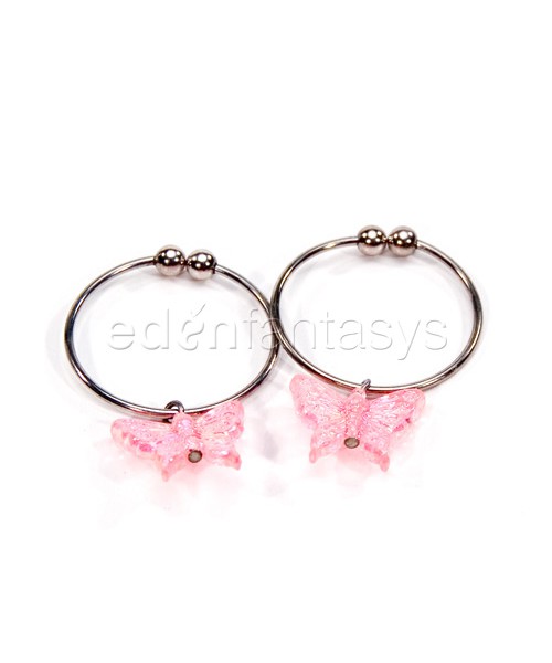 Houston's nipple ring pink