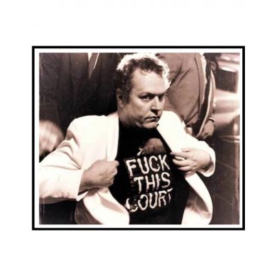 Larry Flynt In Court Tee White