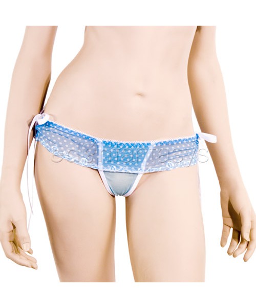Demi-cup bra and tanga panty