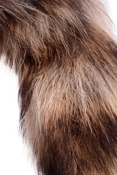 Tailz 4" Glass Anal Plug with Fluffy Fox Tail