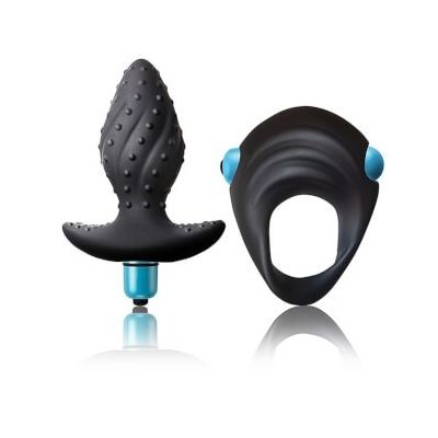 Rocks Off Ibex Cock Ring and Butt Plug Set