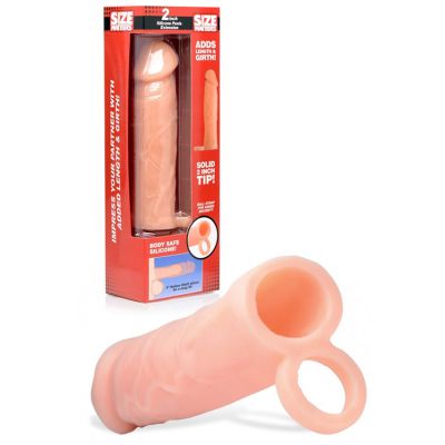 Size Matters Realistic Silicone Penis Extension with 2 Tip