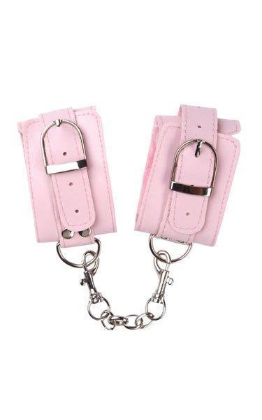 Pink plush wrist cuffs