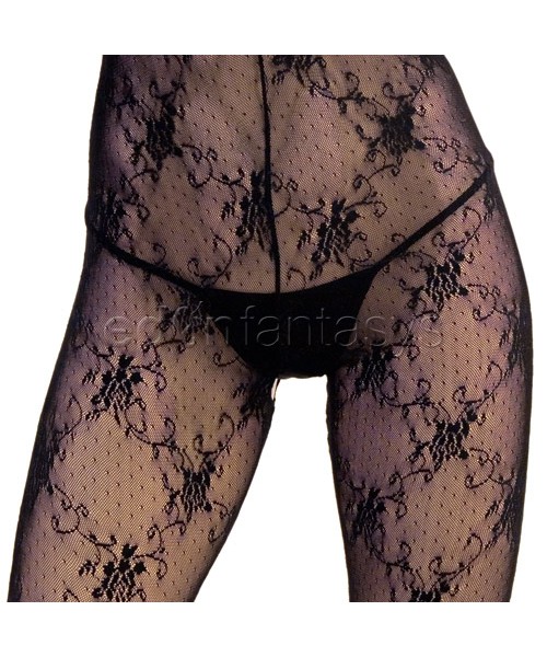 Boudoir lace crotchless bodystocking