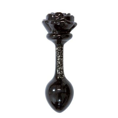 Glass Rose Butt Plug Large
