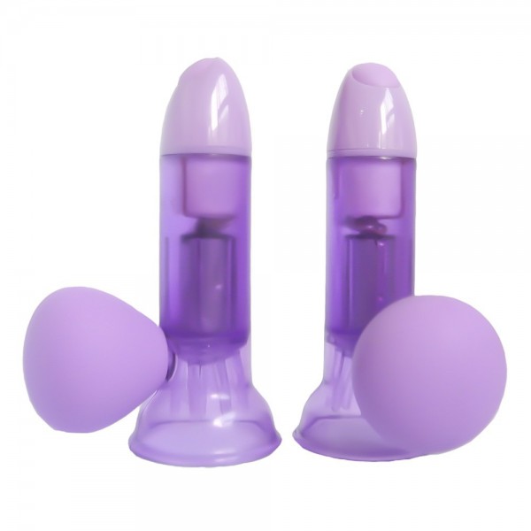 Vibrating 7 Speed Nipple Pumps Lilac