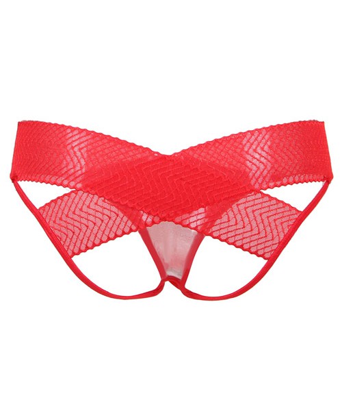 Easy access crotchless panty