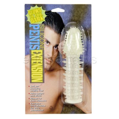 Glow silicone penis extension