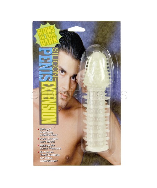 Glow silicone penis extension