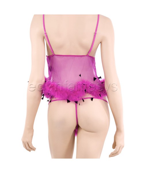 Hot pink flamingo cami with g-string