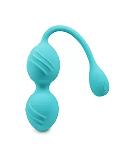 Share Satisfaction Inna Rechargeable Vibrating Kegel Balls - Teal — image 6 of 10