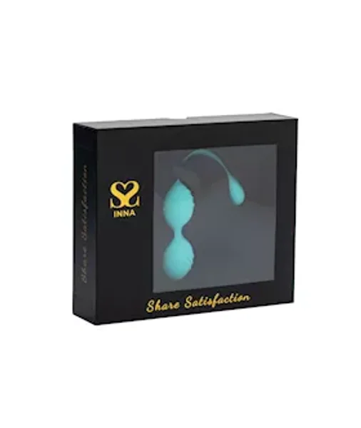 Share Satisfaction Inna Rechargeable Vibrating Kegel Balls - Teal — image 7 of 10