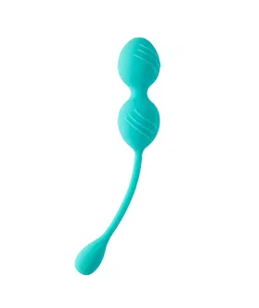 Share Satisfaction Inna Rechargeable Vibrating Kegel Balls - Teal — image 10 of 10