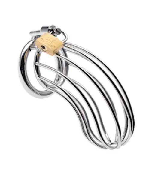 Kink Range Jail Chastity Cage - 40mm - Silver -  40mm — image 3 of 4