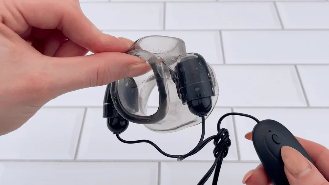 Scrotum & Testicle Tension Dual Vibrating Cock Ring — image 9 of 15