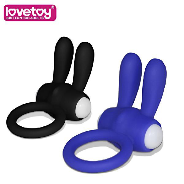 Power Clit Cockring Rabbit Black