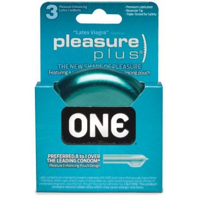 ONE Pleasure Plus Condoms Can of 3