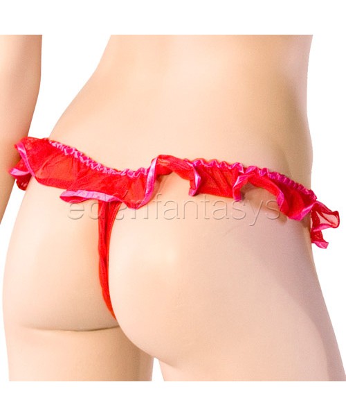Ribbon trimmed ruffle halter set