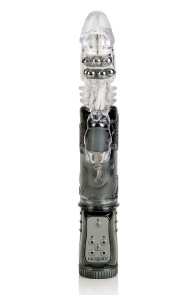 California Exotic Thrusting & Rotating 10.6" Beaded Rabbit Vibrator