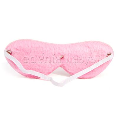 Pink plush blindfold