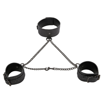 Sportsheets S M Shadow Sparkle Collar And Cuff Set