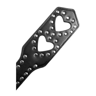 Berlin Baby Studded Double Heart 13 6 Vegan Leather Paddle