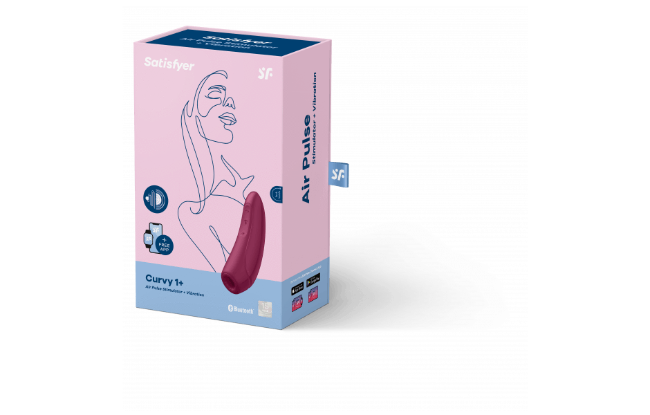 Satisfyer Curvy 1 Plus Air Pulse Clitoral Stimulator With Vibration & App
