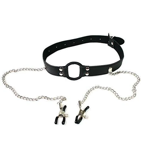Harness with Gag & Nipple Clamps Set — image 19 of 22