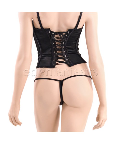 Sequin seduction corset and g-string