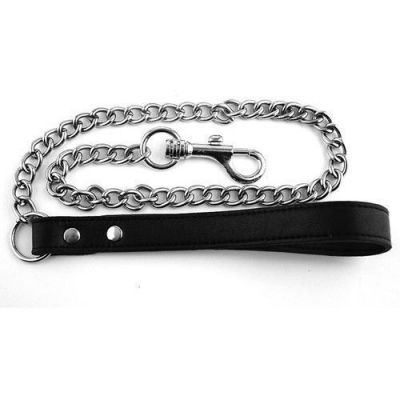 Rouge Leather Handle Lead Leash
