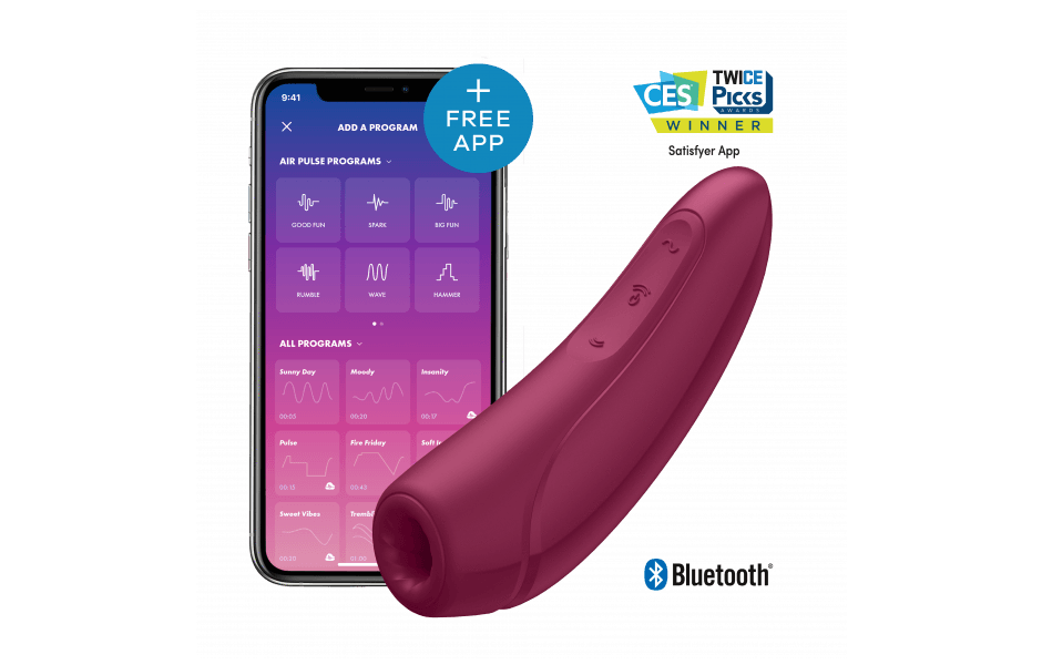 Satisfyer Curvy 1 Plus Air Pulse Clitoral Stimulator With Vibration & App