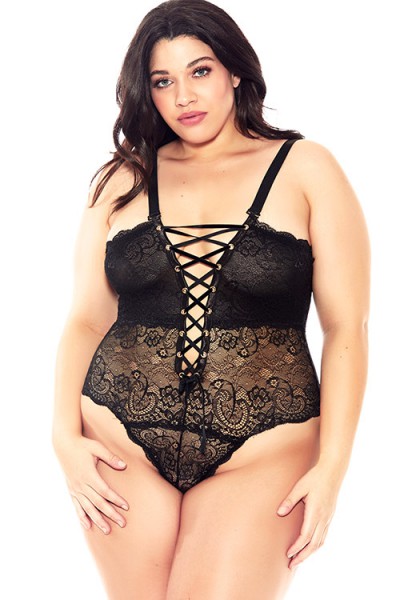 Glitter Moonstone Reversible Lace Teddy