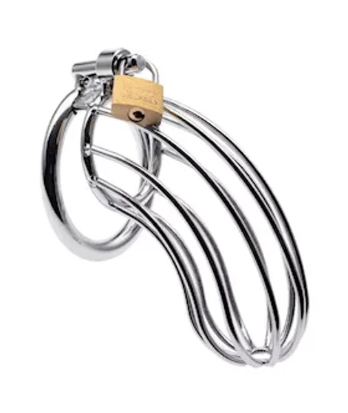 Kink Range Jail Chastity Cage - 50mm - Silver -  50mm — image 4 of 8