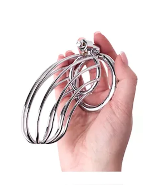 Kink Range Jail Chastity Cage - 50mm - Silver -  50mm — image 5 of 8